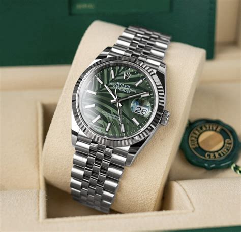 rolex datejust palm motif for sale|Rolex Datejust 36 126234.